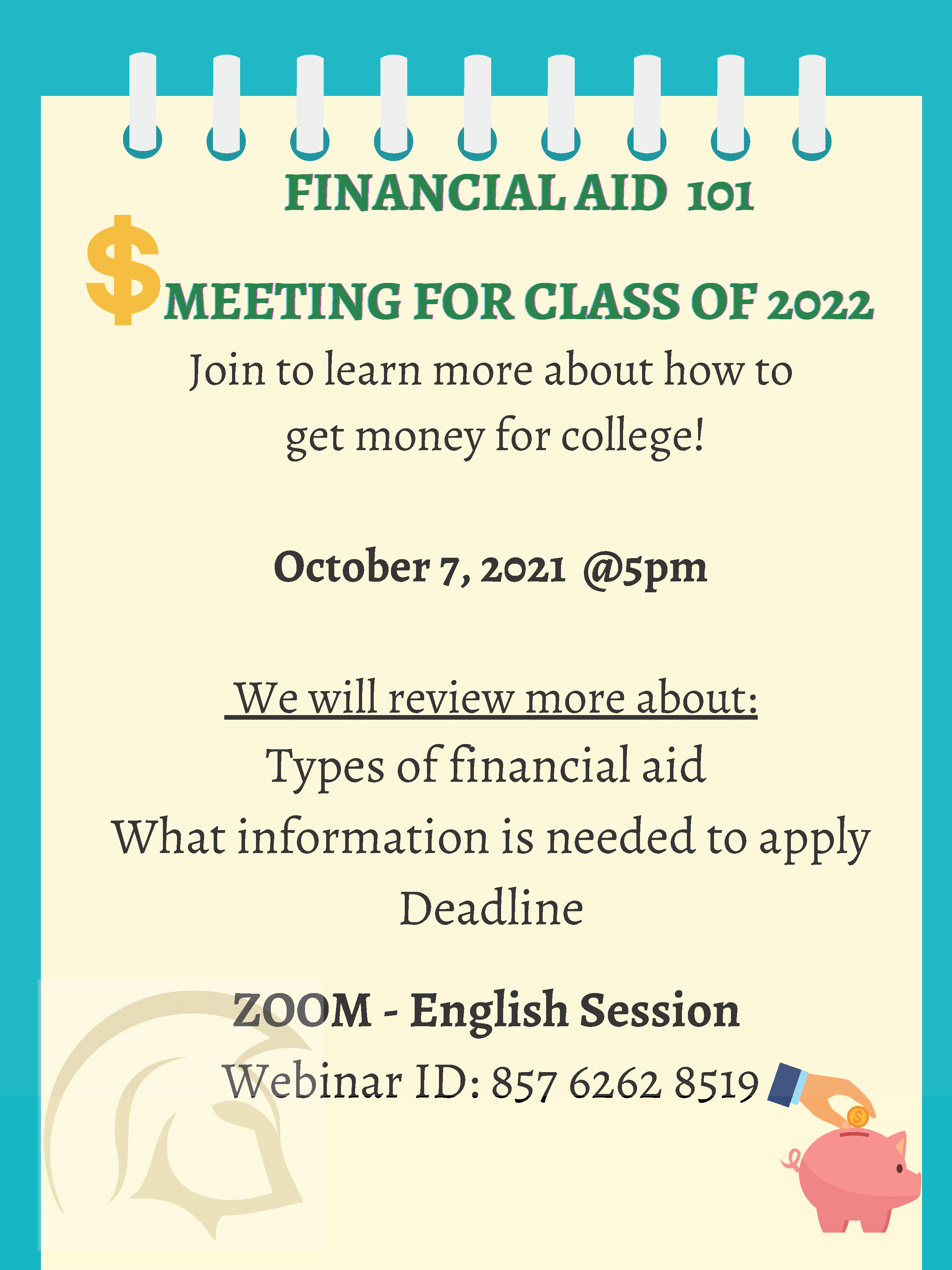 Financial Aid for Class of 2022