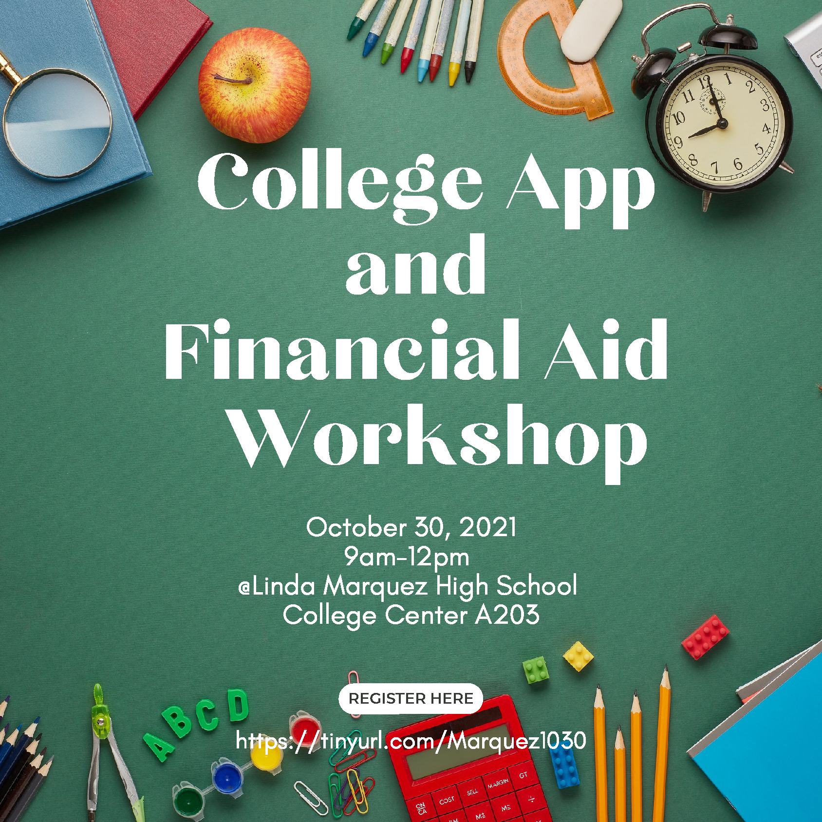 College App and Financial Aid Flyer